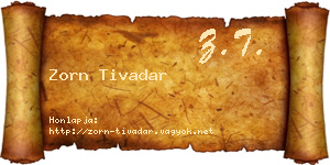 Zorn Tivadar névjegykártya