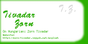 tivadar zorn business card